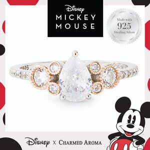 Disney Mickey Mouse ring, 925 Sterling Silver Charmed Aroma